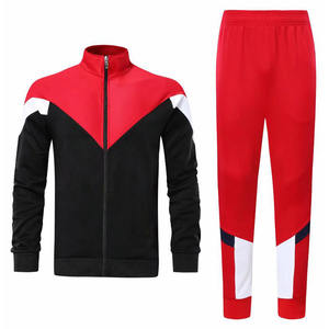 Chaqueta de fútbol de entrenamiento, Material 2022 poliéster, alta calidad, color negro y azul, novedad, venta al por mayor, 100% - Product Image 2