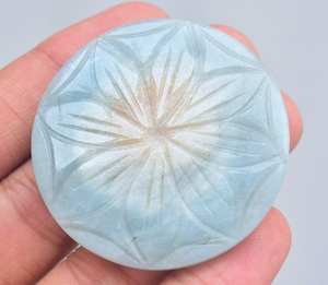 Moos พลอยสีฟ้าอ่อนธรรมชาติสำหรับทำเครื่องประดับ,พลอยแกะสลักแบบหลวมราคาพิเศษ - Product Image 1