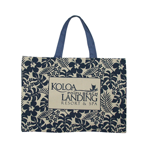 Sac de plage bohème portable en toile de haute qualité, motif géométrique, fermeture éclair, deux poignées, logo personnalisé, réutilisable, promotionnel - Product Image 1