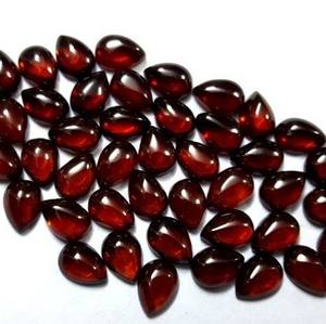 6mm 8mm naturel rouge grenat lisse poire calibré cabochons en vrac fournisseur de pierres précieuses prix de gros dernier nouveau réglage de bijoux - Product Image 1