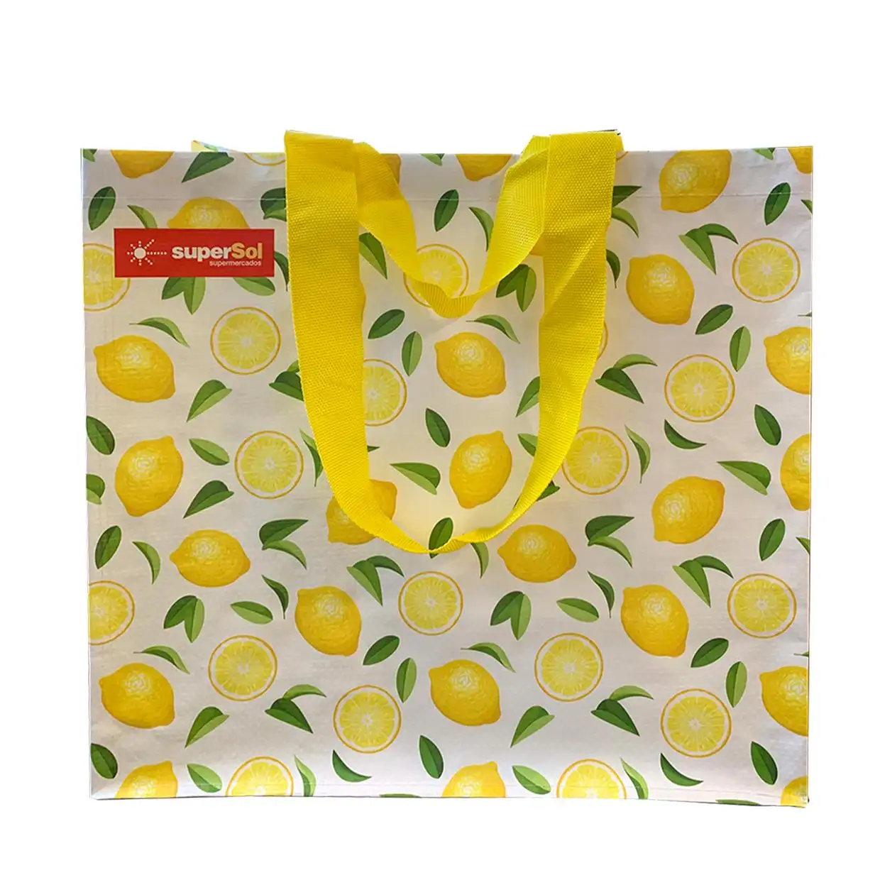 Custom Printed Reusable Grocery Laminated Woven Fabric Tote Shopping Bags