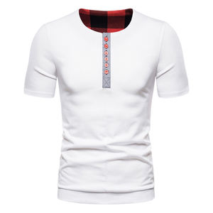T-shirt col ras du cou en coton pour homme, coupe Slim, imprimé personnalisé, vente en gros, Pima, - Product Image 3