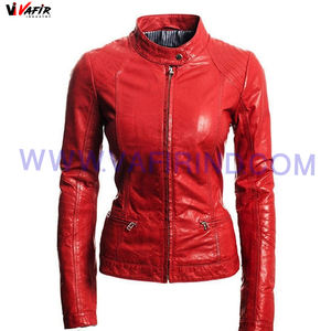Chaqueta de cuero para mujer en Pakistán, Sialkot, chaqueta de cuero genuino - Product Image 5