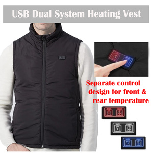 Washable 6 <b>Heating</b> <b>Pads</b> 5v USB <b>Electric</b> <b>Heated</b> Vest With Temperature Adjustable for Motorcycle Skiing Bike Hiking - Product Image 3