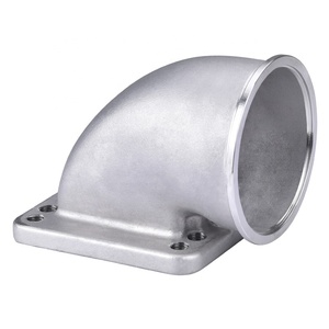3,0 "Vband 90 grados fundido de codo adaptador de brida de acero inoxidable 304 con pinza para T3 T4 turbocompresor - Product Image 4
