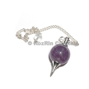 Boule d'améthyste naturelle, pendules de piercing en ligne, à vendre - Product Image 1