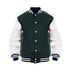 Haute qualité hommes hiver Baseball vestes Patch travail Stand lettre étanche respirant bouton fermeture laine fabriqué au Pakistan - Product Image 3