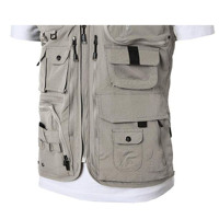 Herren Premium 600-D Cord Active Safety Cargo Weste Atmungsaktiv Wind dicht Schnellt rocknend Multi-Pocket Plus Size Erwachsene Winter