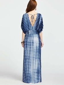 Vestido largo informal de verano para mujer, traje de baño Sexy holgado, color azul - Product Image 6