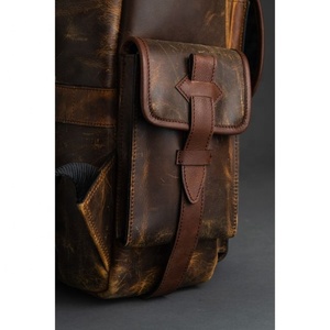 LW 100% Genuine Leather <b>Backpack</b> <b>Brown</b> Color Fashionable Portable Luggage Bag for Men Women Office Use Trending for Summer 2024 - Product Image 5