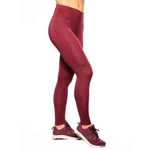 Vêtements de fitness pour femmes personnalisés, leggings taille haute bordeaux SIMPLICITY - Product Image 3
