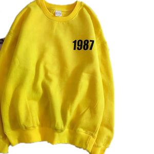 Sweat-shirt Streetwear Tendance 2025 à Manches Longues pour Hommes et Femmes, Imprimé Dégradé, Teint Uni, 100% Coton Écologique - Product Image 3