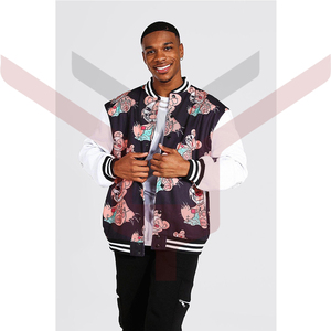 เสื้อแจ็กเก็ตเบสบอล,เสื้อแจ็กเก็ตปักลาย Letterman College Bomber เลือกสีได้ตามต้องการ - Product Image 6