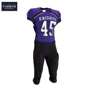 Le football américain professionnel grande taille de l'usine OEM porte des maillots de fitness respirants ensemble d'uniformes en gros - Product Image 2