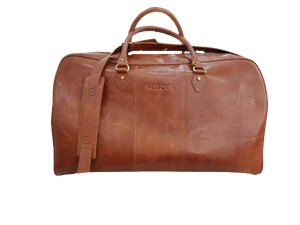 Unisex Genuine Leather Duffle <b>Bag</b> Bohemian Style Customizable Logo Zippered Closure Stylish Candy Pattern Travel <b>Accessory</b> - Product Image 3