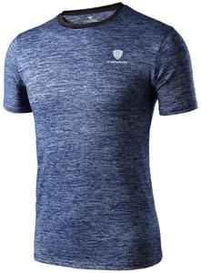 T-shirt de sport respirant à col montant en coton 100% imprimé, design tendance 2021, séchage rapide - Product Image 5