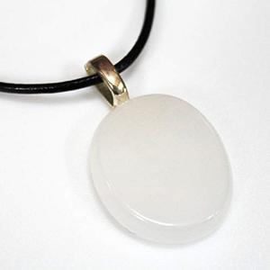 Colgante de Piedra Jade blanco pebbel colgante curativo piedra colgante caído cristal piedra preciosa ágata collar mayorista - Product Image 4