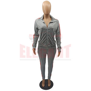 Chándal de poliéster de alta calidad para mujer elegante diseño personalizado Logo XL tamaño estilo Casual Jogger pantalones de chándal sudadera con cordón - Product Image 3