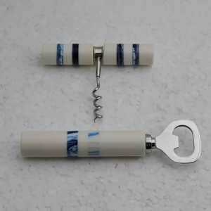 Abrebotellas de boda de Hotel de lujo con mango de Color de mármol de resina chapada en plata, logotipo de Color personalizado, Material metálico MOQ bajo de Venta caliente - Product Image 3