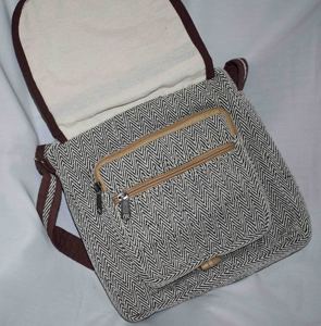 Bolsa lateral multiusos orgánica de cáñamo 100% de Venta caliente para viajes y compras, para llevar su pasaporte - Product Image 3