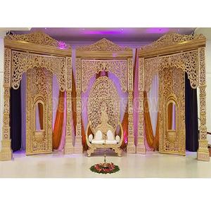 Scène de mariage indienne sculptée à la main sur le thème de Bollywood, style moderne, Jodha Akbar, fabricant de décorations de mariage en Irlande - Product Image 1