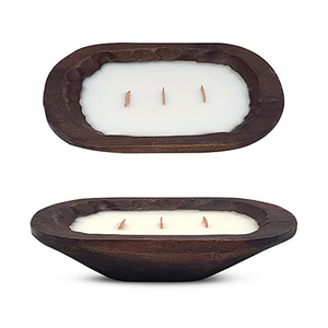 Vela de madera romántica de lujo, cuenco con aroma de canela hecho a mano en Vietnam - Product Image 3