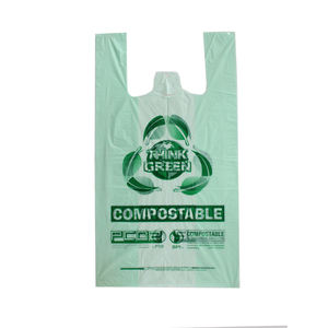 Bolsa de Plástico Biodegradable HDPE con Refuerzo Lateral Tipo Camiseta para Compras Diarias y Abarrotes - Product Image 6