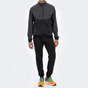 Ensemble de survêtements zippés à carreaux pour hommes veste de sport à col montant bas de jogging ensemble de pantalons à revers vente en gros 2021 survêtement pour hommes - Product Image 1