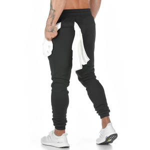 <b>Men's</b> Slim Fit Casual Sports Sweatpants Custom Stylish Straight Panel Pants in Canvas Fabric with Elastic <b>Waist</b> Closure - Product Image 6