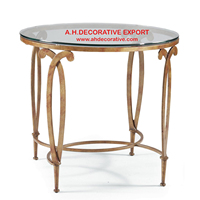 Table basse moderne en acier inoxydable avec miroir unique Table d'appoint décorative pour salon, bureau et restaurant