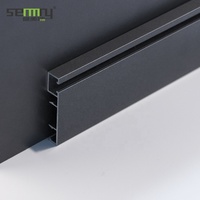 Plinthe LED en aluminium moderne pour hôtel, solution d'éclairage intelligent décoratif, profilé de finition mur-plancher