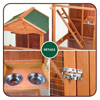 Grande maison pour les oiseaux, habitacle en bois, abri pour oiseau, perroquet, bleu marine