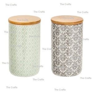 กล่องเก็บน้ำตาลชากาแฟทำจากไม้สำหรับบ้านและร้านอาหารห้องครัว - Product Image 4