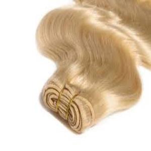 613 blond couleur claire doux indien vierge Remy cheveux trame Double vague d'eau Style blanchi teint faisceaux Extensions de cheveux humains - Product Image 1