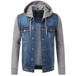 Sweats à capuche en denim en gros pour hommes, coupe ajustée, style japonais, ensembles de saison printanière, logo personnalisé, grande taille, séchage rapide, respirant, OEM - Product Image 4