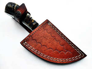 มีดสกินเนอร์เหล็กดามัสกัสแบบปรับแต่งได้สำหรับล่าสัตว์ตั้งแคมป์ - Product Image 3