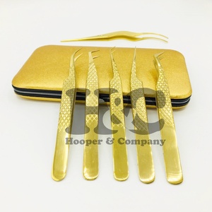 Pinzas más vendidas Pinzas de extensión de pestañas naturales de acero inoxidable Marca personalizada con punta de fibra Nueva pinza sostenible MINK - Product Image 4