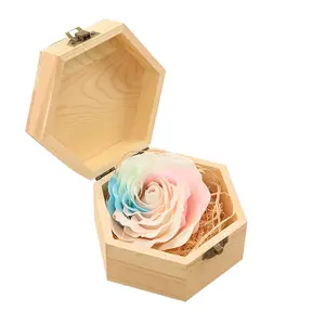 День Святого Валентина Красное дерево коробка креативная коробка для кольца праздничная подарочная коробка один световой Остин Лавандовое Мыло Цветы