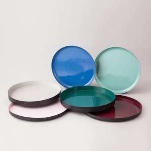 Bandeja decorativa de Metal con asas de Metal, bandeja de servicio de grado alimenticio de alta calidad, rustc - Product Image 3