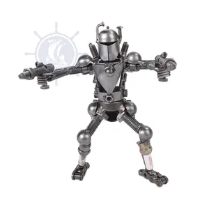 Toy Robot Metal Solid - Metal Robocop Pose 1 - 17L*14W*21H