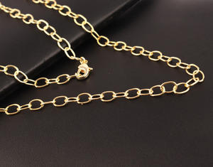 Thời Trang Hot Top Thiết Kế 18K Gold Plated Chain 18 + 2 Inches 4X6Mm Hình Bầu Dục Hộp Liên Kết Chuỗi Vòng Cổ Có Thể Điều Chỉnh Dây Chuyền Làm Bằng Tay Đồ Trang Sức - Product Image 6