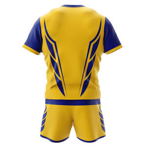 Wholesale Breathable Rugby Jersey <b>Sets</b> Sublimated Printed Custom Design 100% Polyester Team Rugby Uniform - Product Image 2