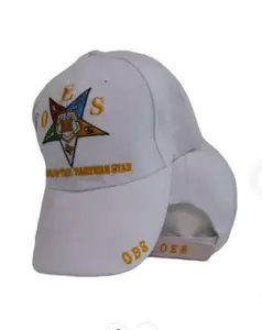 Белая шляпа Freemason с вышивкой, высокое качество, лучшая оптовая продажа, масонские украшения