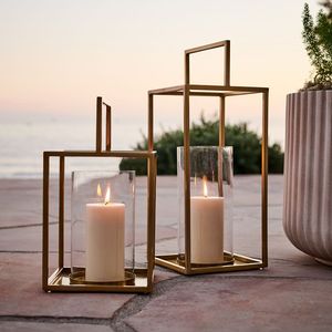 Soporte de vela de linterna con juego chapado en oro de 3 último diseño interior y exterior decoración de hogar y jardín relámpago - Product Image 2
