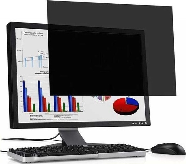 BOZABOZA 19" Privacy Screen Protection Filter Ultra-Thin Anti-Glare PET 2.5D High Transparency for Compatible PC/Notebook