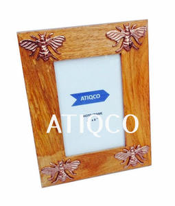 Promotional Vintage & <b>Rustic</b> Wooden <b>Photo</b> <b>Frame</b> with Unique Motifs 4x6 and 6x8 Sizes Home Decoration Alloy Material" - Product Image 3