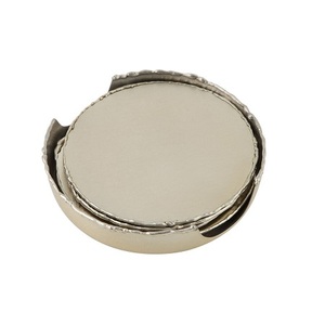 Aluminium Hammered <b>Coaster</b> <b>Set</b> With Holder Round Shape Customized Size Cup <b>Coaster</b> <b>Set</b> For Home Hotel Use - Product Image 3