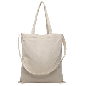 Bolsa de lona de algodón reutilizable, bolsa de mano de impresión personalizada, barata, lisa, blanca, lisa, de bajo pedido, venta al por mayor - Product Image 1