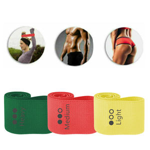 Bandes de résistance en tissu de coton avec Logo personnalisé imprimé, 3 bandes bottin pour la hanche, ensemble de Fitness, 2020 - Product Image 6
