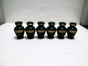 Urna de cremación de recuerdo verde, suministros funerarios de latón, Brassworld, India, nuevo aspecto - Product Image 6